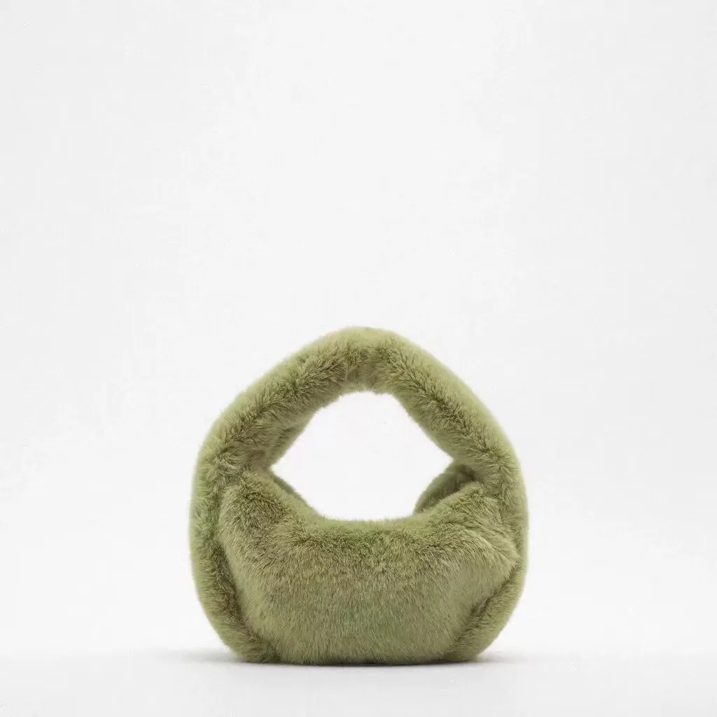 

Autumn Winter New Women's Fashion Casual Simple Shoulder Bag Foreign Style Versatile Texture Plush Soft Handbag Bags for Women