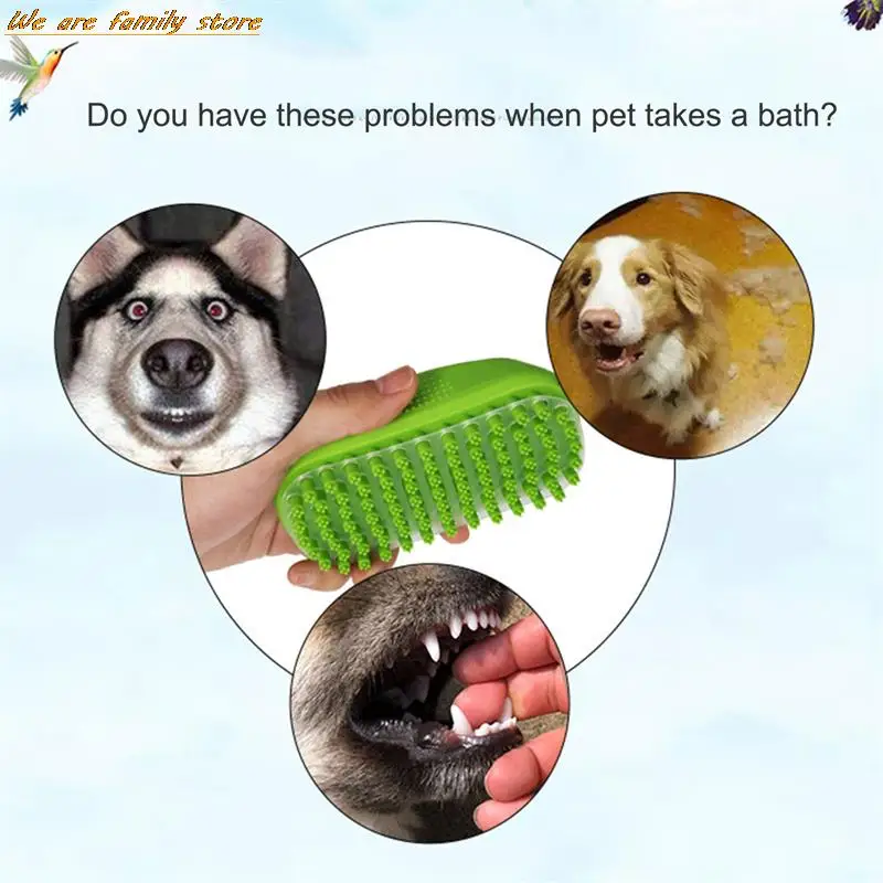 

Pet Dog Cat Bath Brush Comb Rubber Glove Hair Fur Grooming Massaging Massage Kitchen Cleaning Gloves Pets Silicone Washing Glove