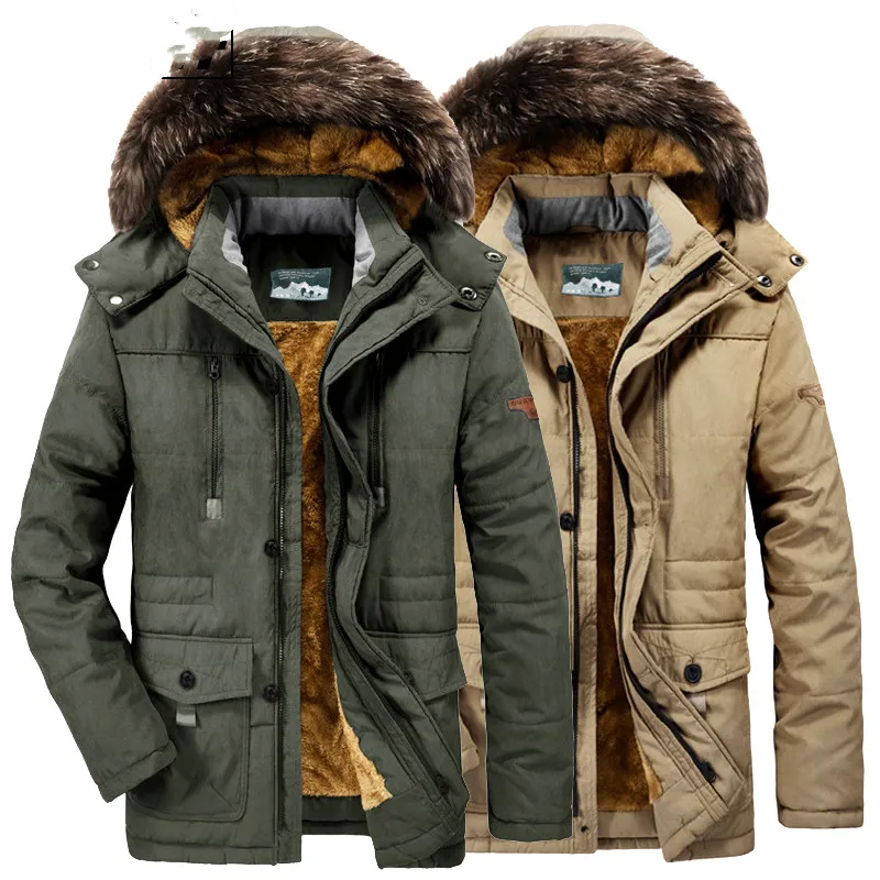 

Мужские парки, зимняя куртка с хлопковой подкладкой, теплое пальто, Мужская Толстая Длинная Верхняя одежда с капюшоном в стиле милитари, ветровка, теплые куртки 6XL