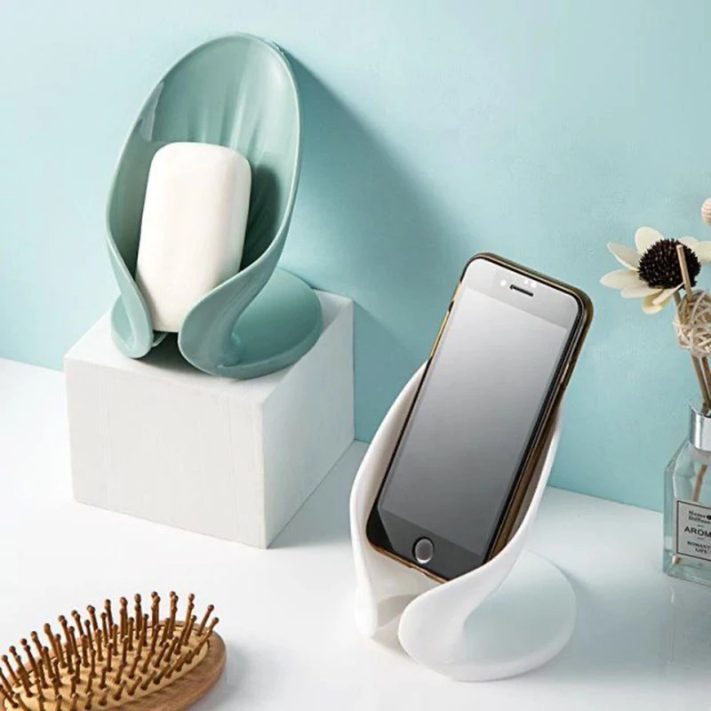 

NEW Leaf Shape Soap Box Drain Soap Holder Box Bathroom Accessories Toilet Laundry Soap Box Bathroom Supplies Tray Gadgets