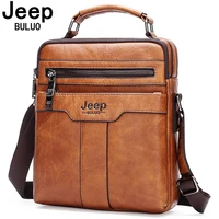 jeep buluo hot mens crossbody shoulder bags split leather handbag fashion business man messenger bag high quality tote