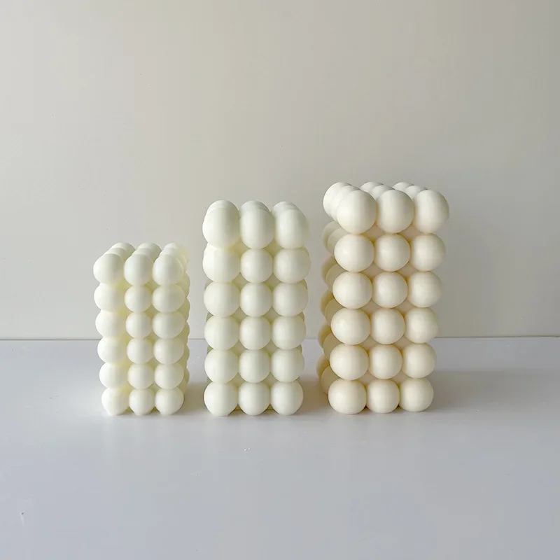 6-слойная силиконовая форма для свечей с пузырьковым кубиком гипсовая