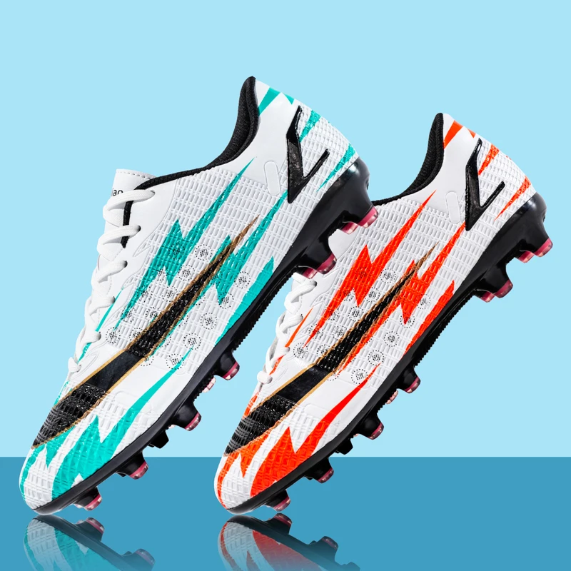 Youth Professional Training Long Spike Soccer Shoes Student Broken Spike Soccer Shoes Children Adult Training Shoes 31-45#