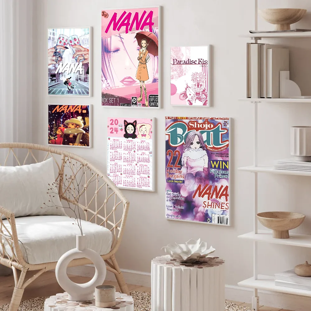Японское классическое аниме NANA DIY липкий постер ретро наклейка из крафт-бумаги