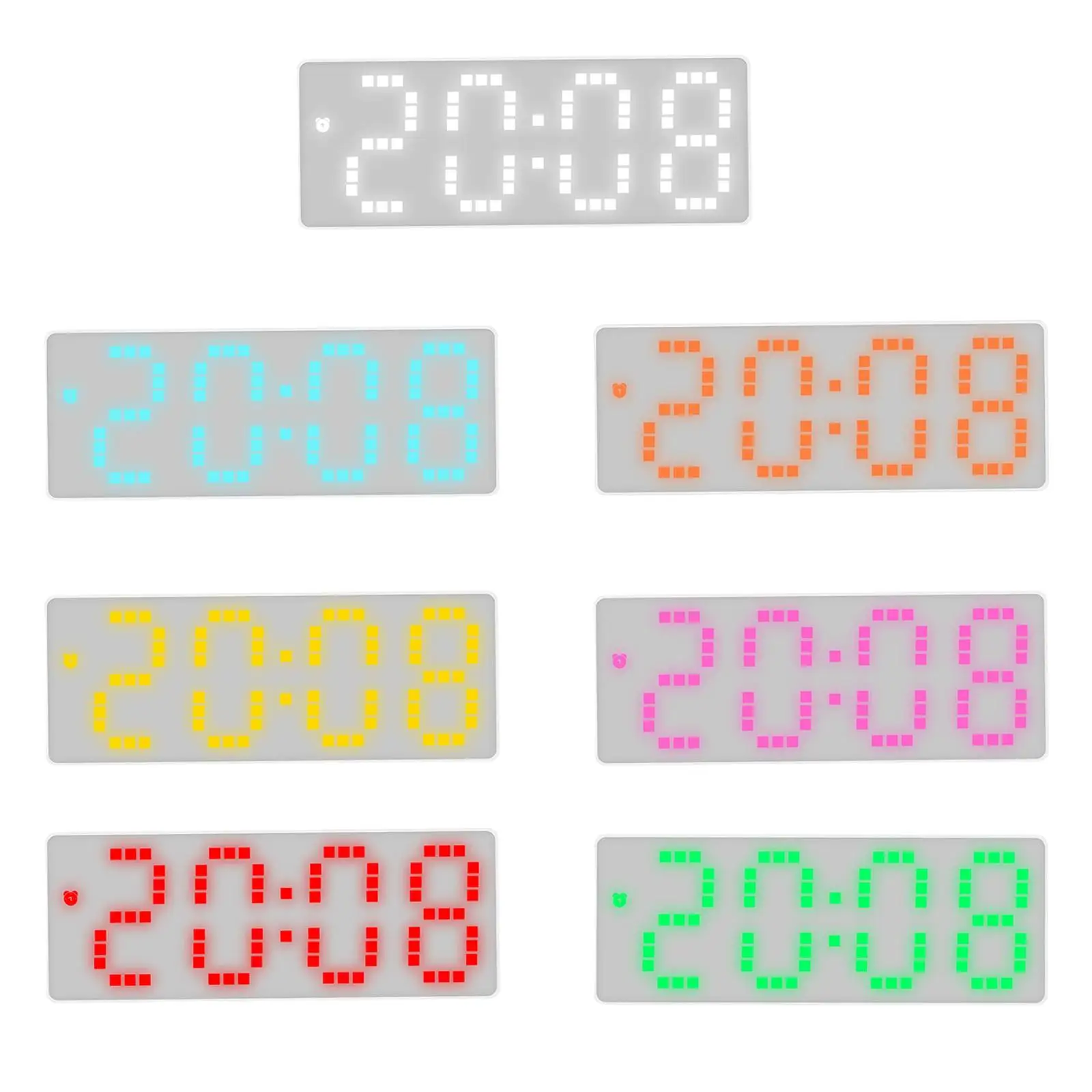For Bedrooms With Night Light 12/24hour Mute Led Digital Clocks For Teens Seniors Home Decoration