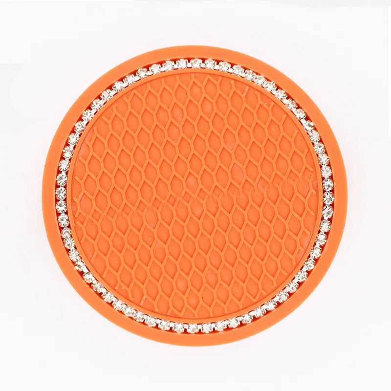 Набор автомобильных стеклянных ковриков подставки со шнеком круглые Мягкие