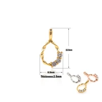 romantic cubic zirconia pendant earrings bracelet hollow waterdrop charm jewelry diy making jewelry supply