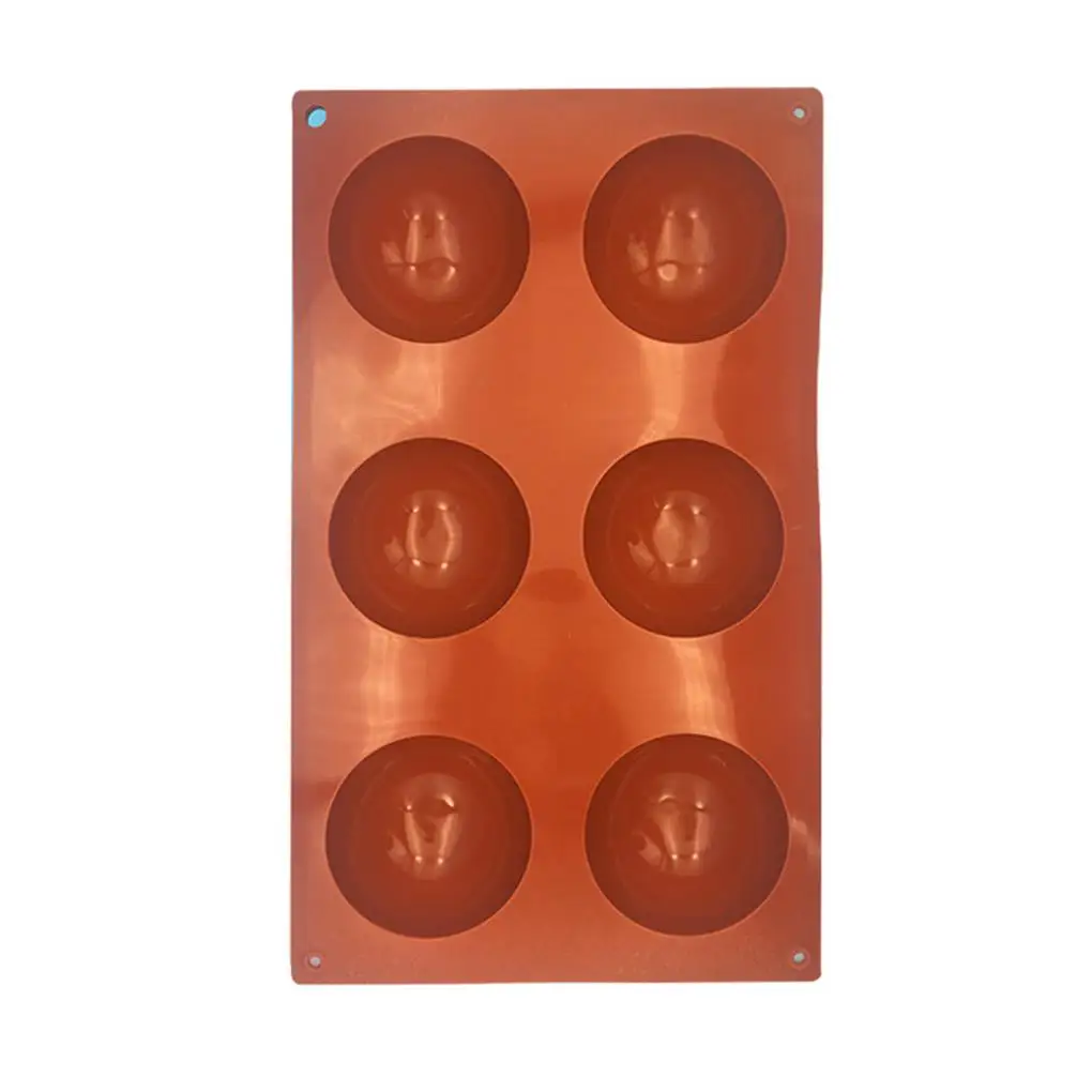 

1pc 6 Holes Silicone Baking Mold For Baking 3D Bakeware Chocolate Half Ball Sphere Mold Cupcake Cake DIY Muffin Kitchen Tools
