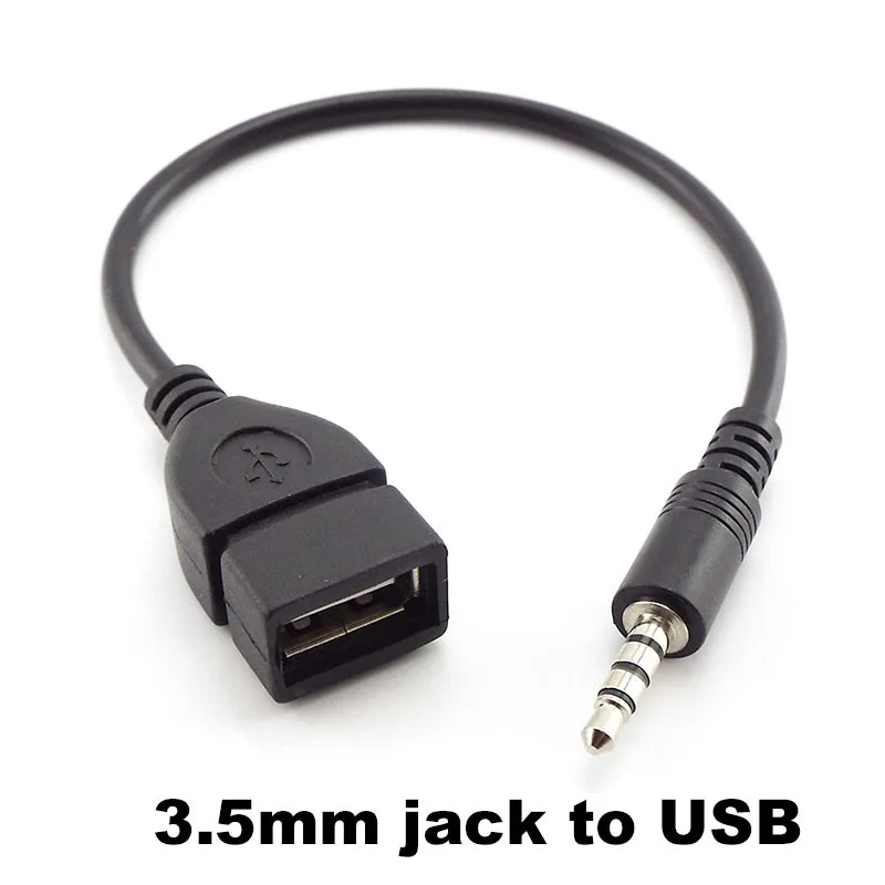

Переходник со штекера 3,5 мм на гнездо USb 3,5 штекер конвертер для наушников аудио кабель адаптер Соединительный шнур для mp3 4 телефона ПК o