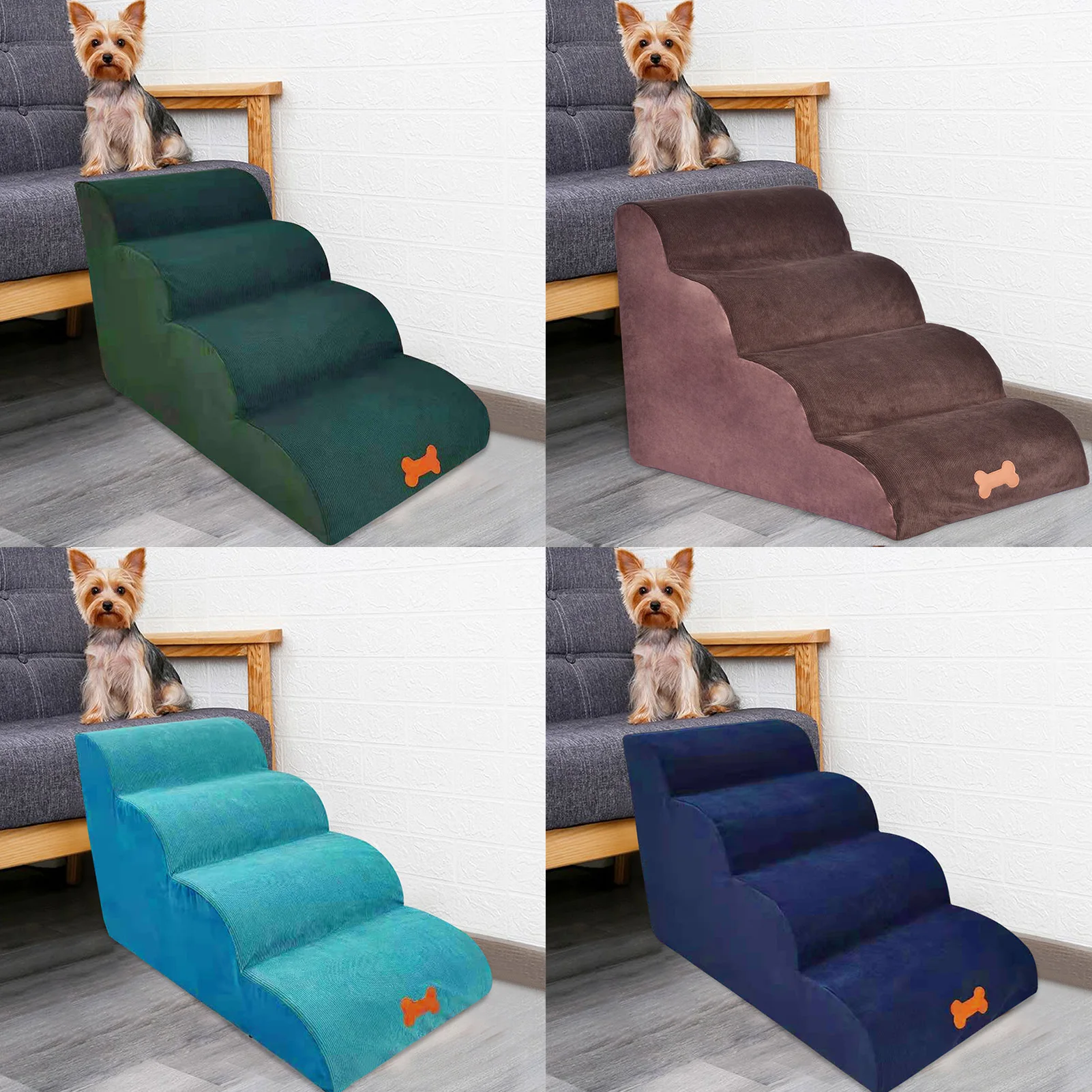 

Large Size 4-Tier Training Play Steps High Breathable Dog Play Stairs Pet Stairs Coat Removable And Washable