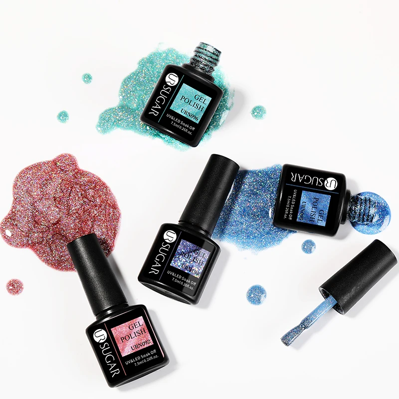 UR SUGAR 7 5 мл 3 шт. Набор гелей для ногтей Осенний блестящий гель-лак
