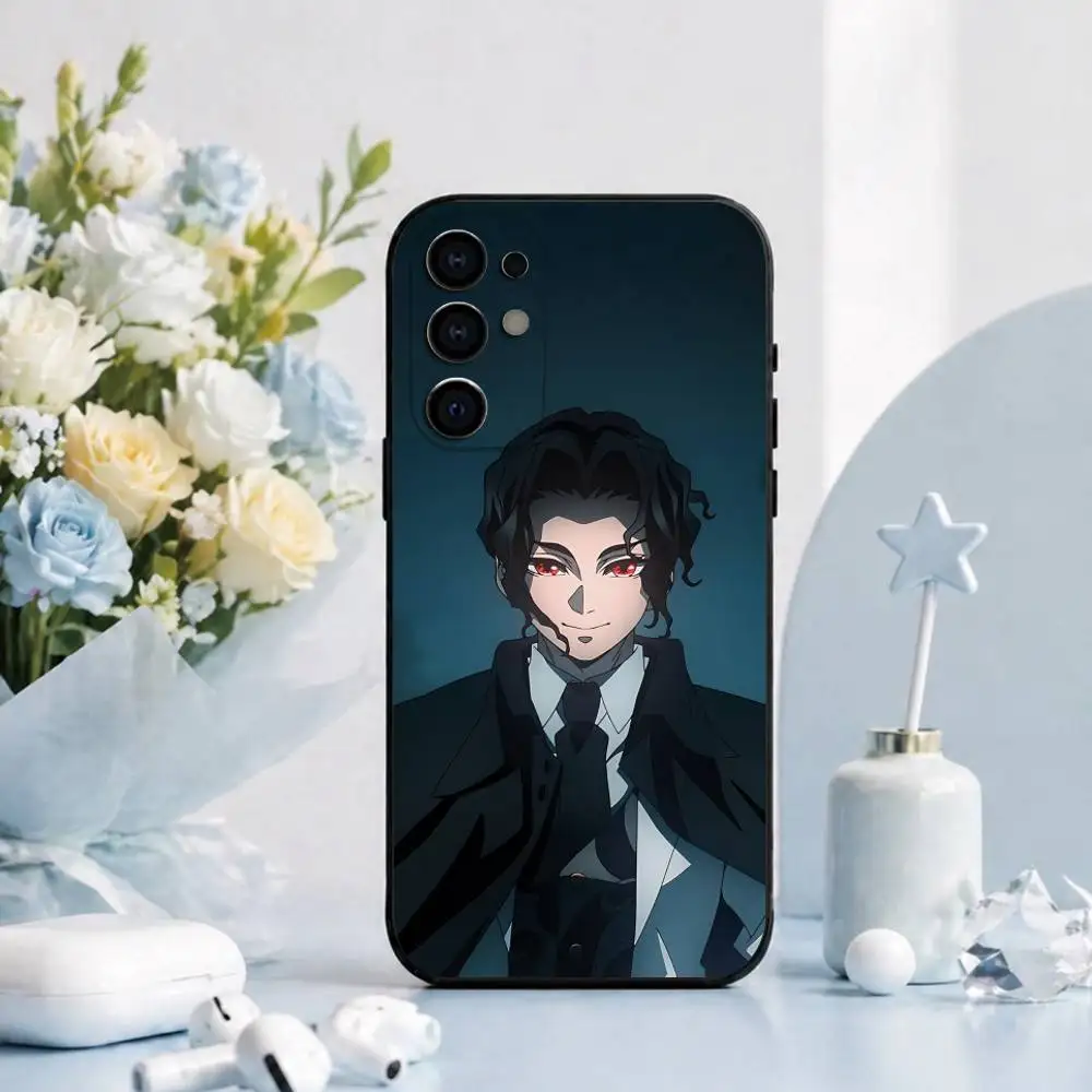 Фото Чехол для телефона Demon Slayer Muzan Kibutsuji для Samsung S25, S24, S21, S22, S23, S30, Ultra, S20, Plus, FE, мягкий силиконовый черный чехол №5