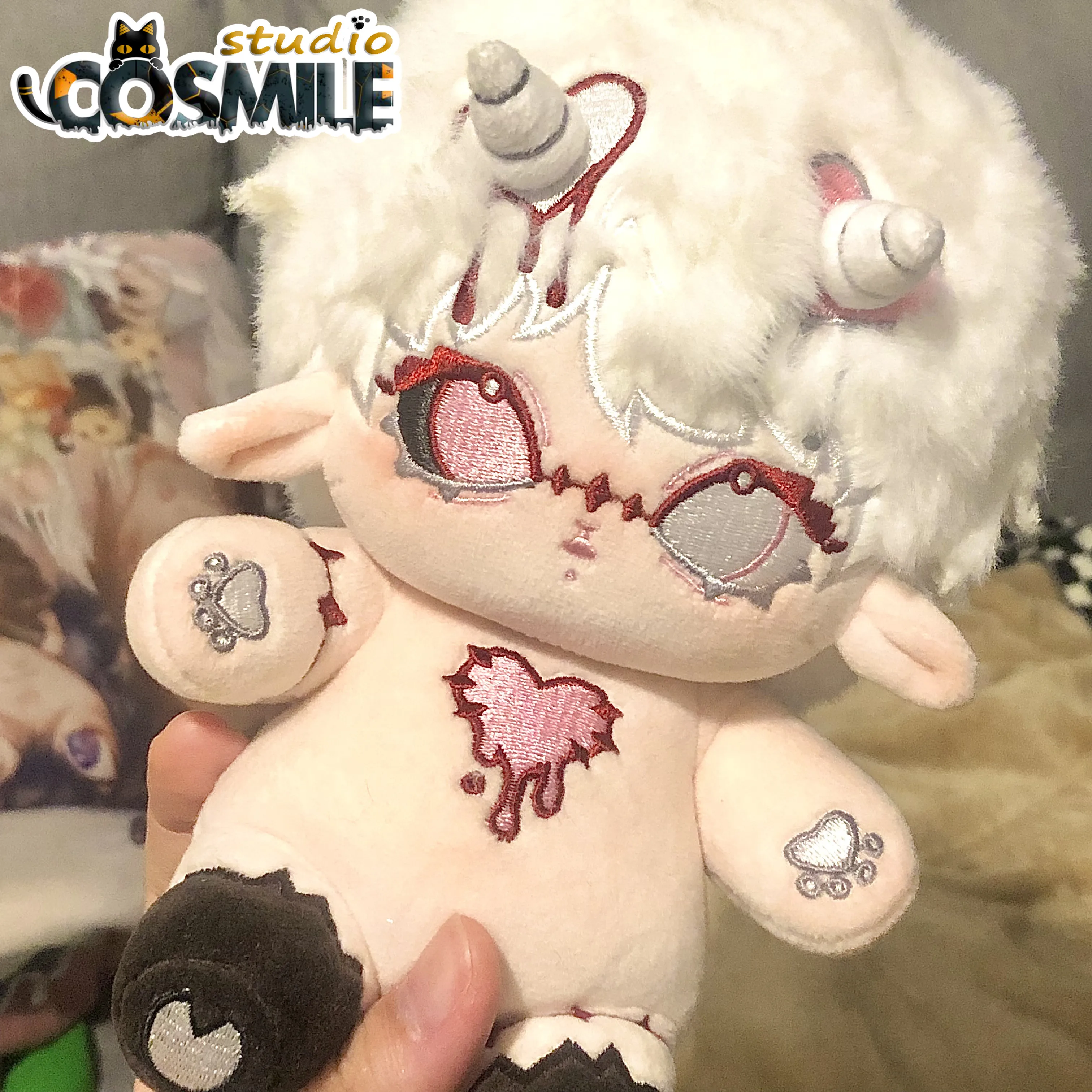 

No attributes Sheep Goat Oni Ghost Monster Unique Stuffed Plushie 20cm Plush Doll Body Toy Sa