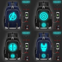 disney school black 2022 new luminescent fashion mens multifunctional backpack laptop bag blue usb charging travel backpack