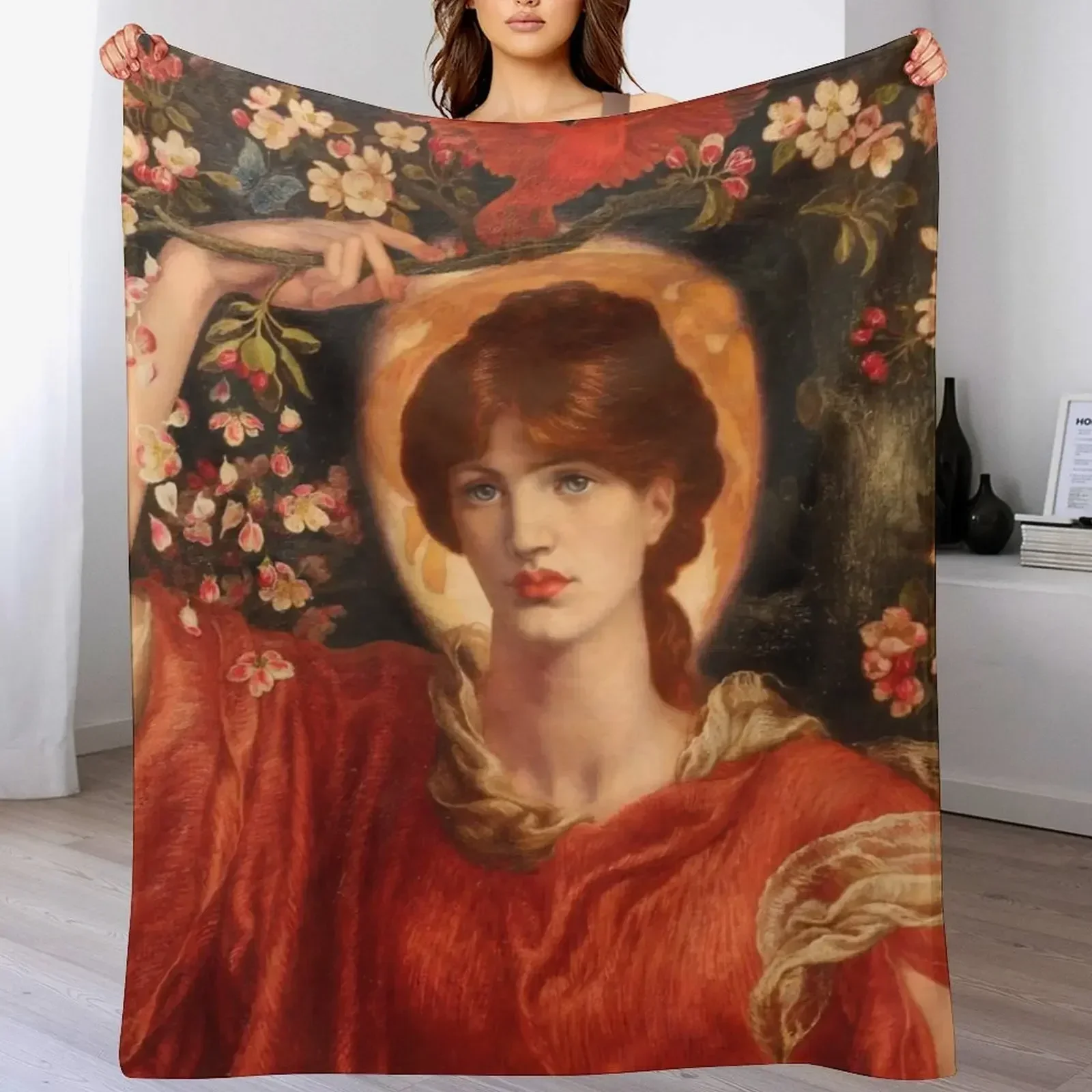 Видение Fiammetta Dante Gabriel Rossetti 1828 предрафаэлитовое художественное одеяло плед мягкие