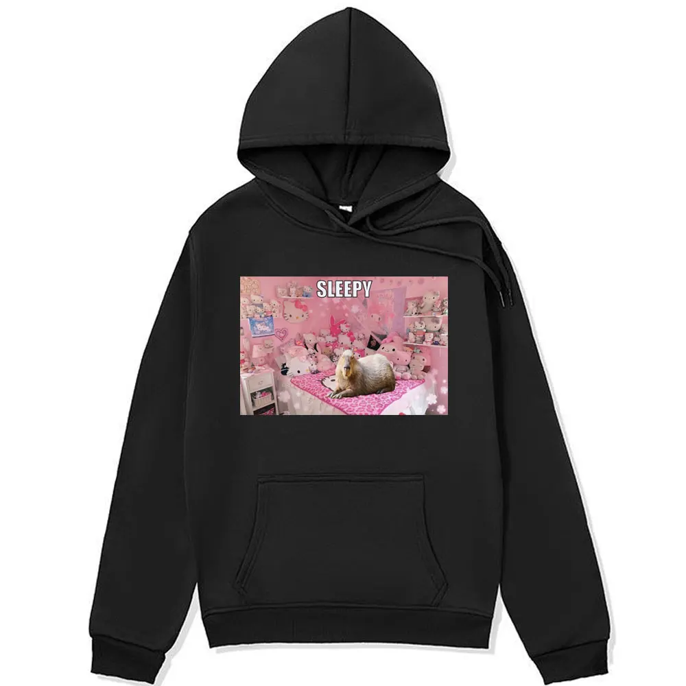 

Funny Capybara Print Hoodie Men Women Kawaii Cartoon Tops Sweatshirt Unisex Fashion Harajuku Graphic Fleece Hoodies Pullovers