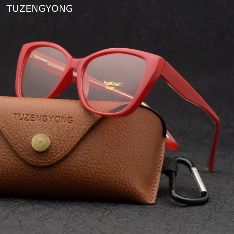 

TUZENGYONG 2022 поляризационные женские солнцезащитные очки, модные роскошные брендовые солнцезащитные очки кошачий глаз для женщин, высокое качество, винтажные очки