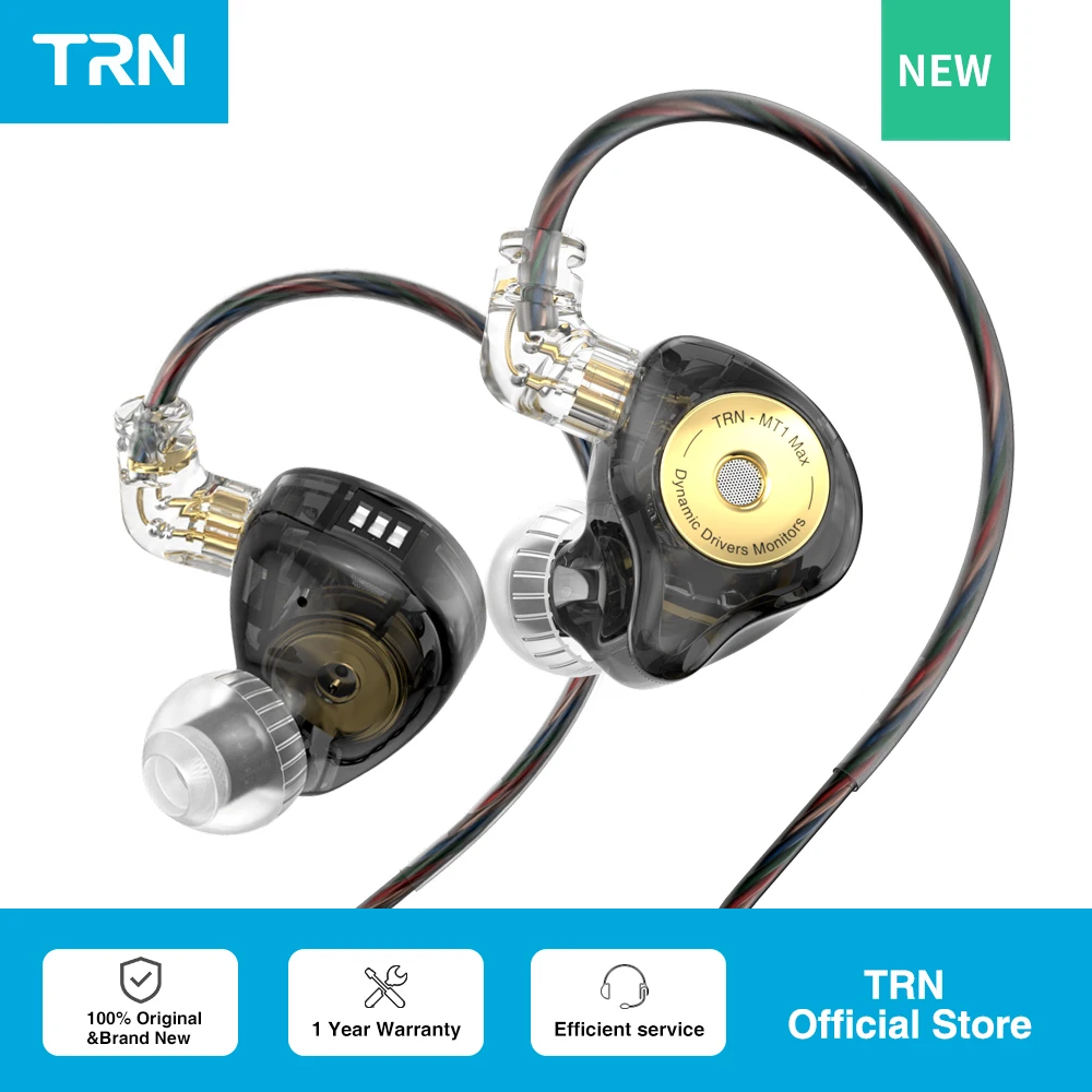 

TRN MT1 MAX In-ear Monitor Generation Dual Magnet Dynamic Driver Wired Earphone with Tuning Switches Cancelling HIFI Headset Mt3