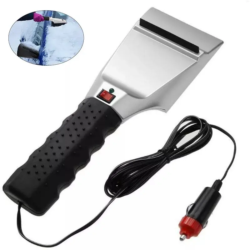 

Car Ice Scraper Snow Shovel Windshield Ice Glass Scraper Brush For Car 12V Electric Heated Windshield Glass Defrost Clean Tools