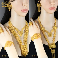 aniid dubai indian 24k plated gold necklace jewelry sets for women ethiopian nigerian bridal wedding necklace jewellery gifts