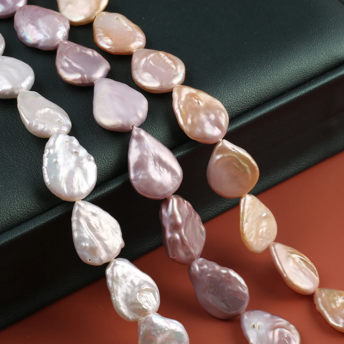 

15 дюймов, искусственный жемчуг в форме капли, свободный браслет, украшенный бисером, браслет 13x18 мм