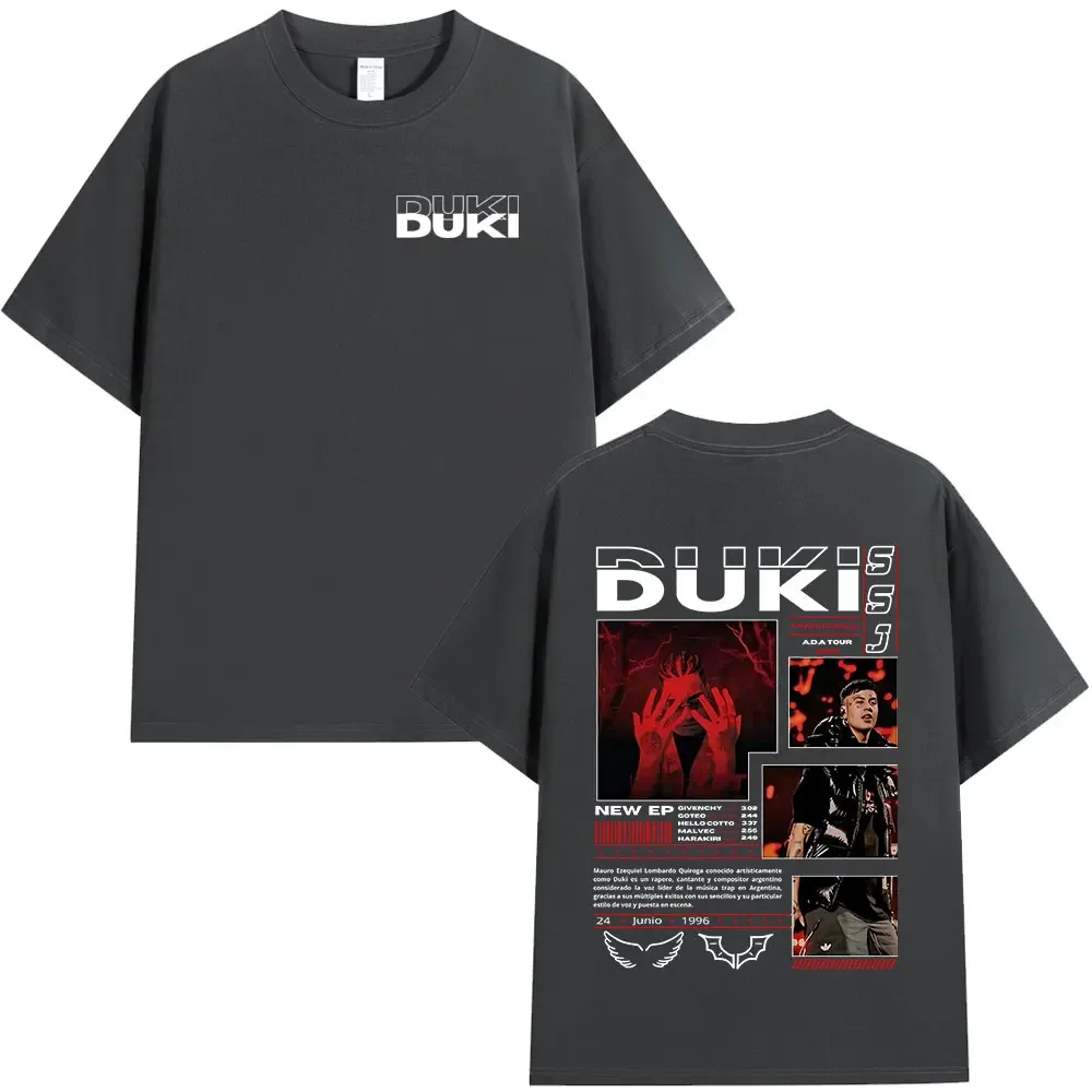 Rapper Duki ADA Tour  Merch T-shirt Men's Women Clothing Cotton Oversized T-shirts Hip Hop Short Sleeve T Shirts Streetwear (art.: 3920cb5e995fb) - 3920cb5e995fb