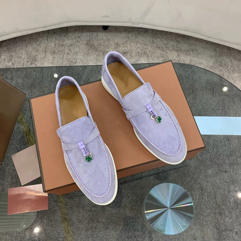 Summer Women's Shoes Leather Loafers Shoes 2023 Men's Flat Shoes Designer Brand Summer Fashion Luxury Casual New Replic Shoes