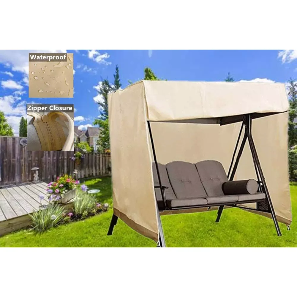 

NEW2023 Patio Swing Cover 3 Triple Seater Hammock Glider Cover Durable Waterproof UV Resistant Garden Furniture Covers