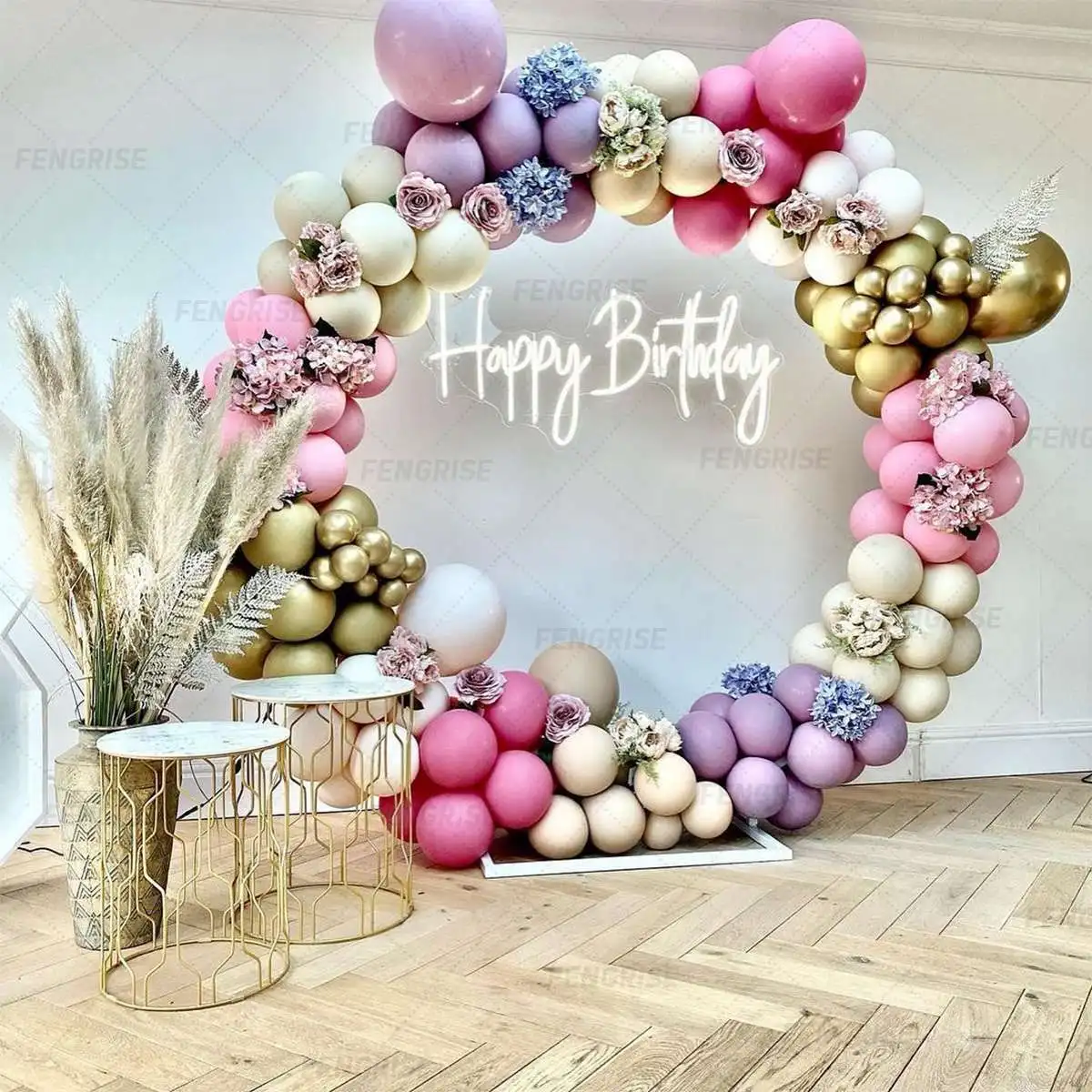 Фиолетовый розовый Макарон воздушные шары-гирлянды арочный комплект для дня