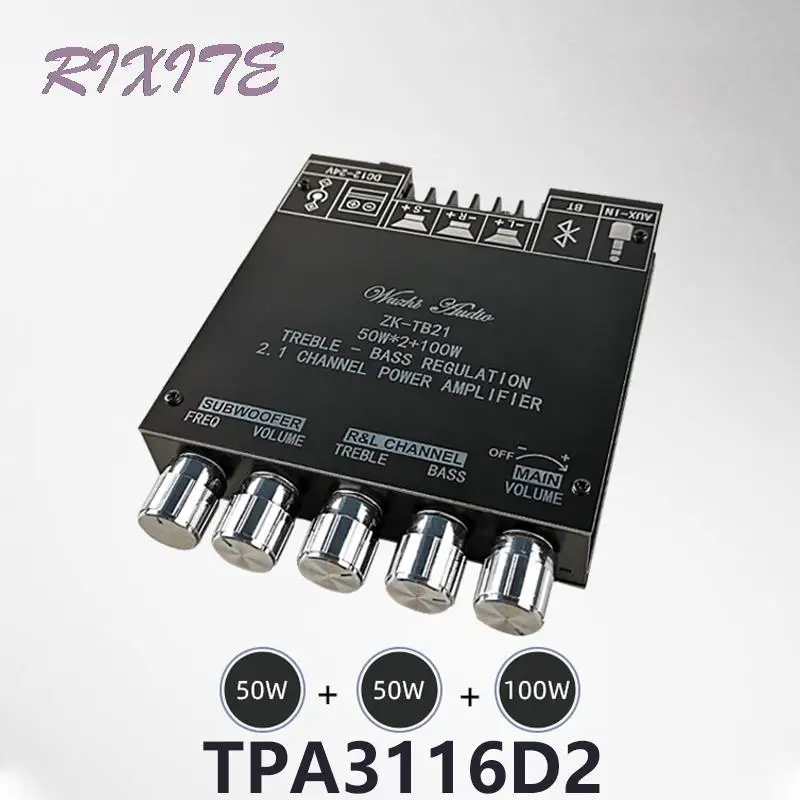 ZK-TB21 TPA3116D2 Bluetooth 5 0 панель усилителя сабвуфера 50 Вт x2 + 100 2 1 каналов мощность аудио