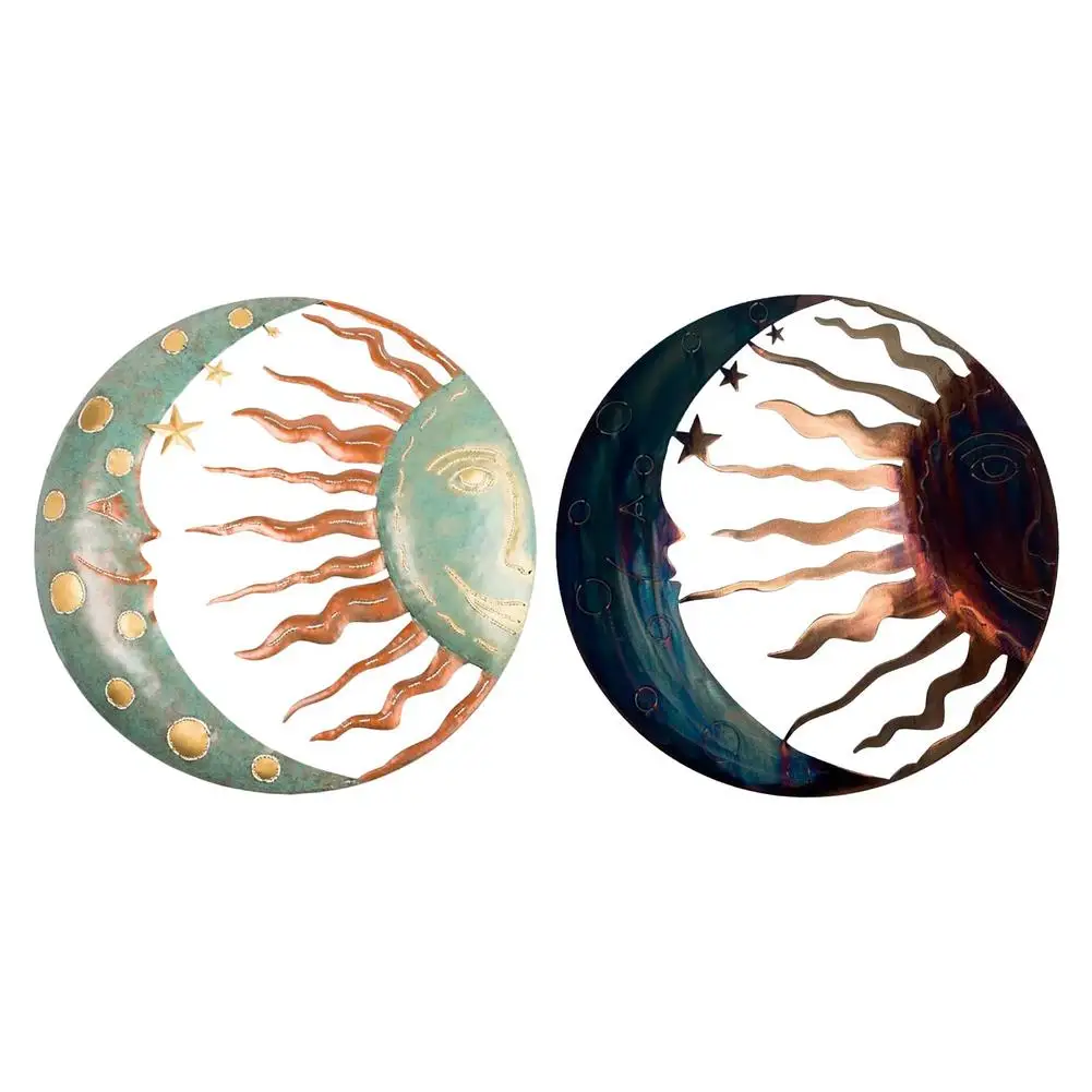

Настенное украшение «солнце и луна», водонепроницаемый прочный металлический кулон для украшения дома, двора, оленя, сада