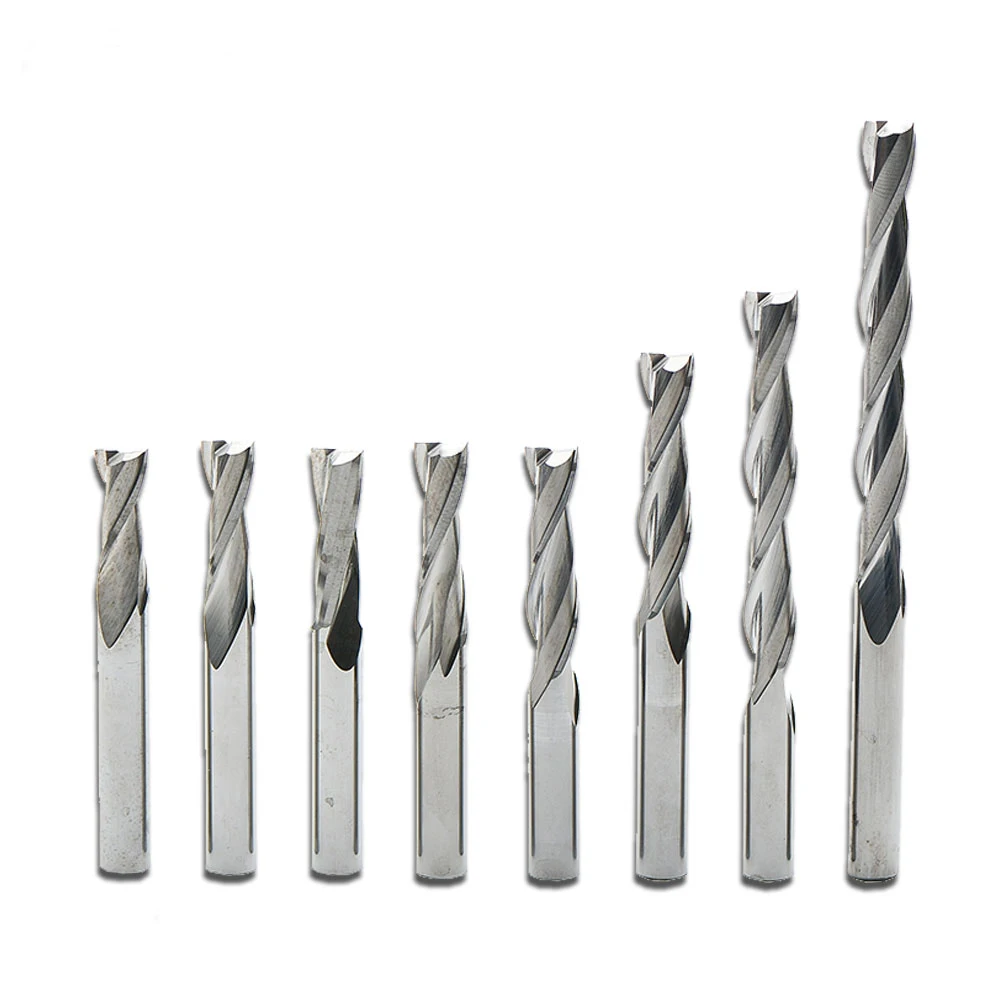 

2 шт. 3,175 мм Концевая фреза с двумя канавками, режущий станок с ЧПУ, гравер с круглой головкой, твердосплавные инструменты для резьбы по дерев...