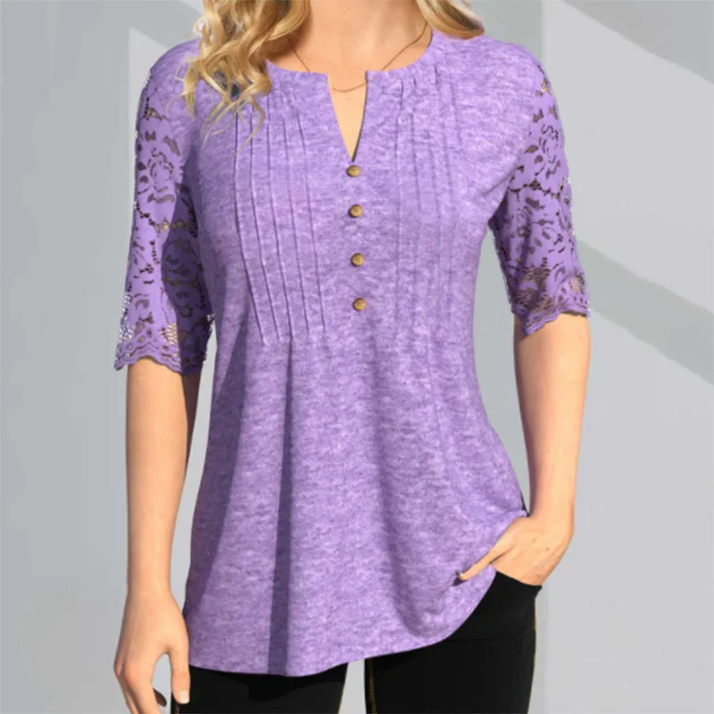 

2021 Summer New Women Clothes Aesthetic Clothes Harajuku Blended Button Regular Casual O-neck Solid Pullover