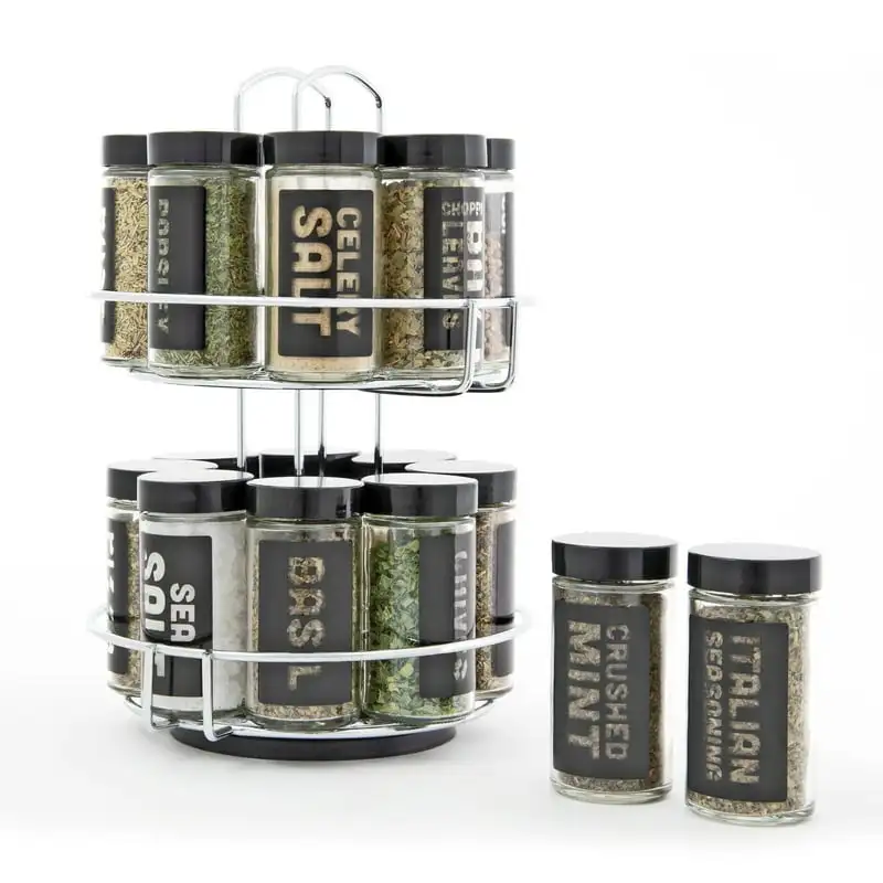 

16 Jar Chrome Wire Revolving Spice Rack