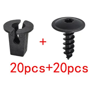 

40 шт. автомобильные саморезы, зажимы для двигателя Torx для Volkswagen Audi, болт сиденья, пряжка для гольфа, шасси, брызговик, прокладка, крепежные детали