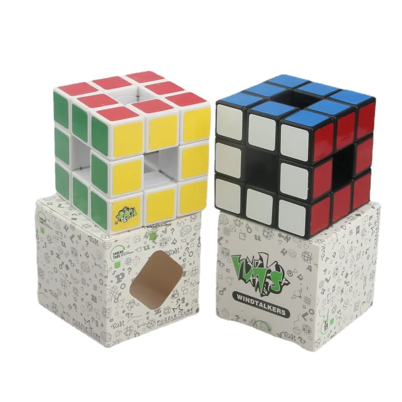 [Ecube] LanLan 3x3x3 Hollow Magic Speed Cube Stickerless Professional Fidget Toys LanLan Void Cube Cubo Magico Puzzle