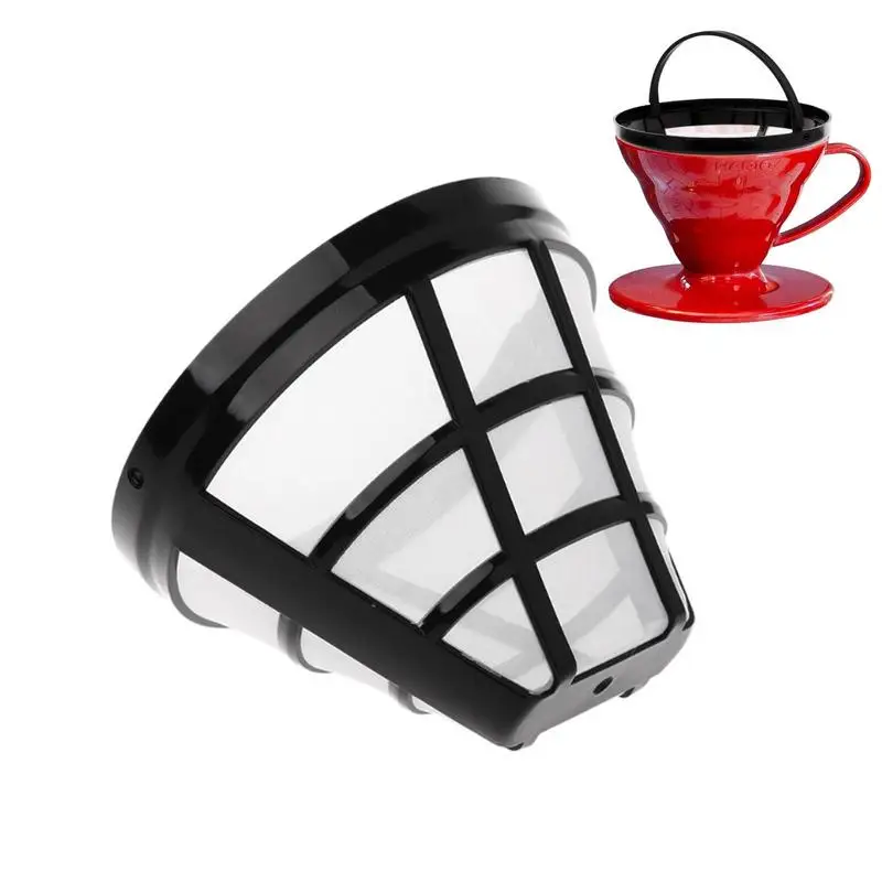 

Кофейные фильтры для многократного использования конусная зеркальная сетка, прочные Антикоррозийные фильтры Ninjaa для приготовления кофе-бара, кухонные аксессуары