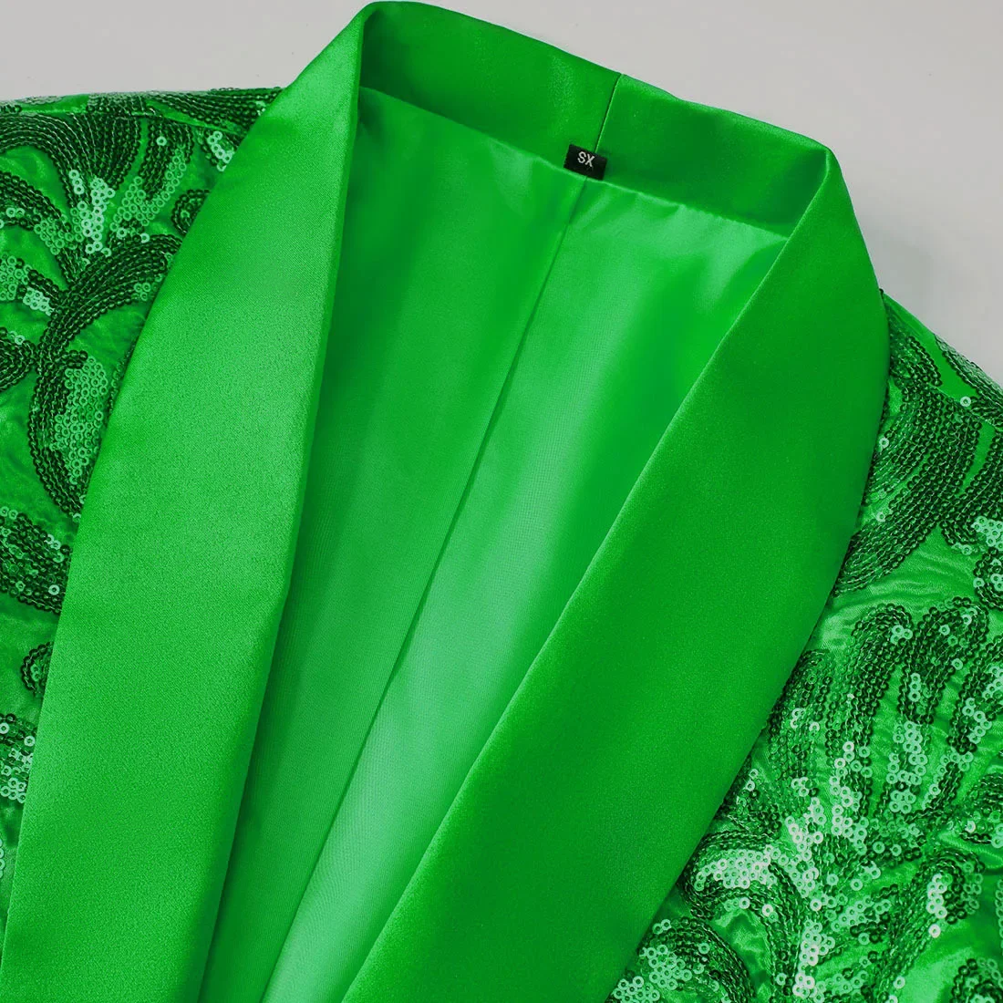 2025 мужской однотонный модный тонкий блейзер с длинными рукавами и блестками