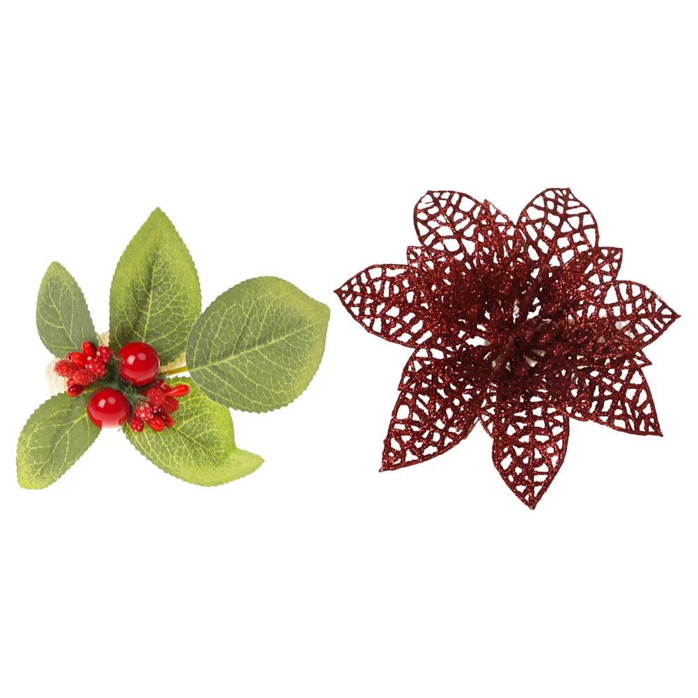 

2pcs Delicate Christmas Napkin Ring Decorative Napkin Buckle Napkin Clasps