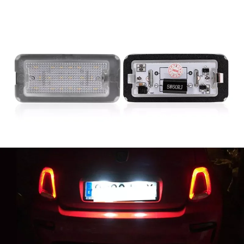 

2x подходит для Fiat 500 / Abarth 500 2007-2016 CANbus Xenon White Led номерной знак свет