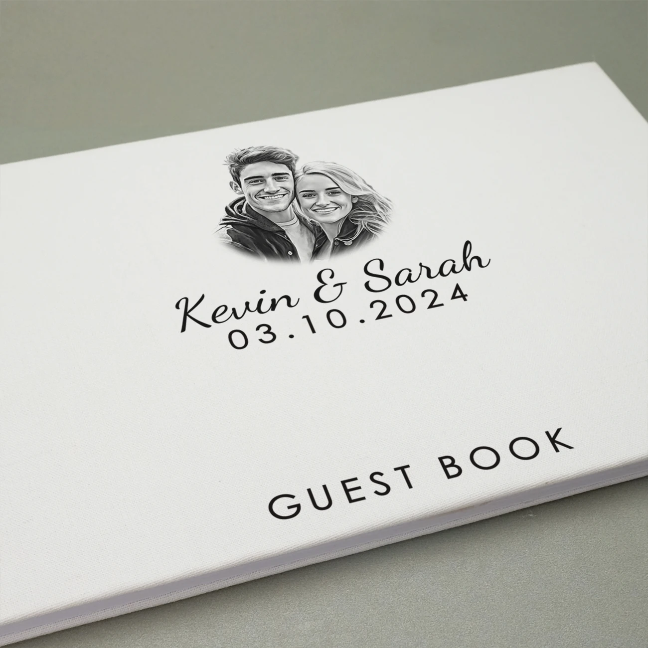 

Custom Wedding Guestbook Personalized Wedding Book Signature Book for Wedding Guests Sign White Guest Book Wedding Baptism Decor