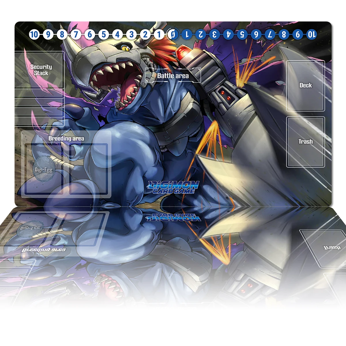 

Digimon Playmat Metal Greymon Blue DTCG CCG Board Game Trading Card Game Mat Anime Mouse Pad Desk Mat Gaming Accessories & Bag