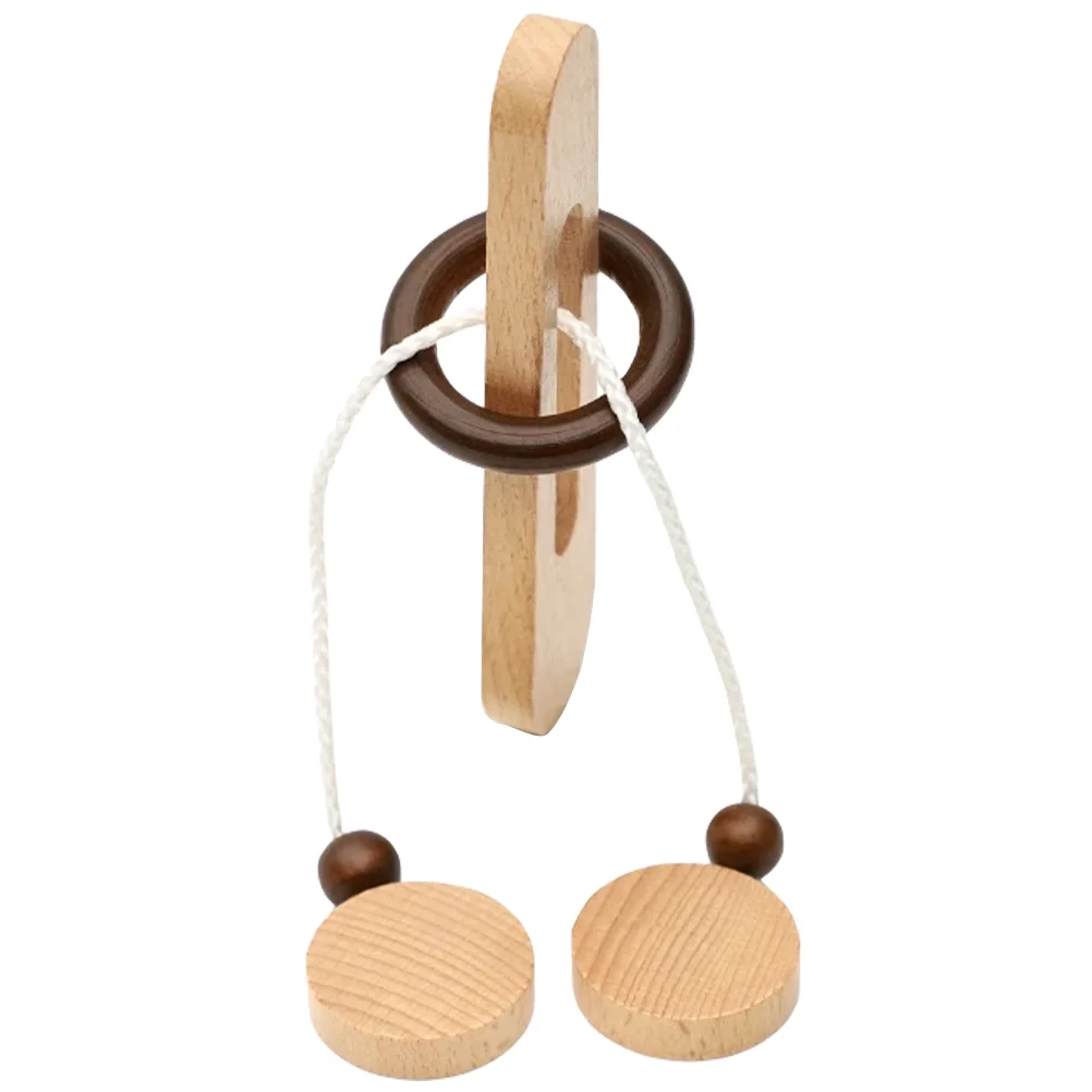 

Puzzle Unlock Game Unlocking Toy Educational Toys Intellectual Knot Test Metal Buckle Kids Portable Training Wood Adults