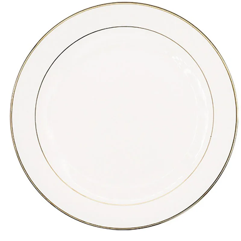 

Ceramic Plates Set White European Style Western Tableware Creative Ceramic Steak Plate Plates Dinnerware Bone China Dinner Set