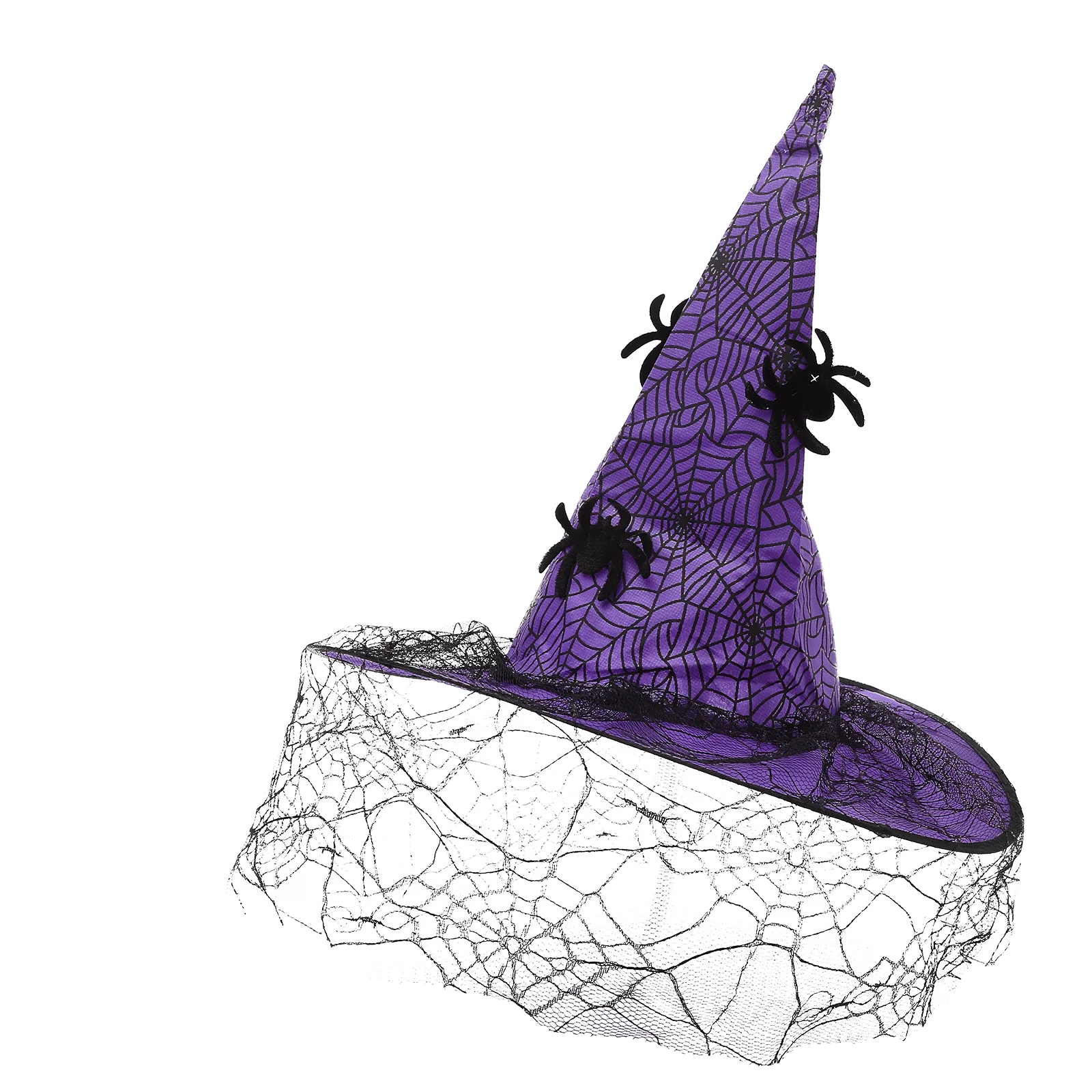 

Makeup Decor Halloween Witch Hat Photo Prop Hats Cosplay Decoration Purple Wide Brim Party Witch's Funny