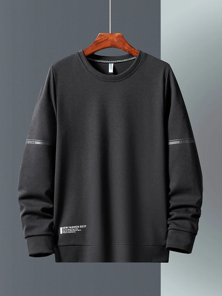 Мужская спортивная одежда черного и серого цвета размера плюс дышащий