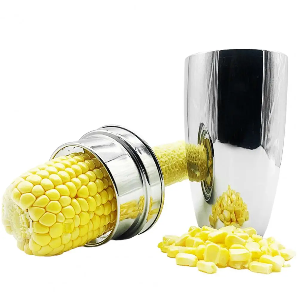 

Large-scale Corn Processing Tool Stainless Steel Corn Cutter Peeler Efficient Kitchen Tool for Easy Kernel Collection Cob