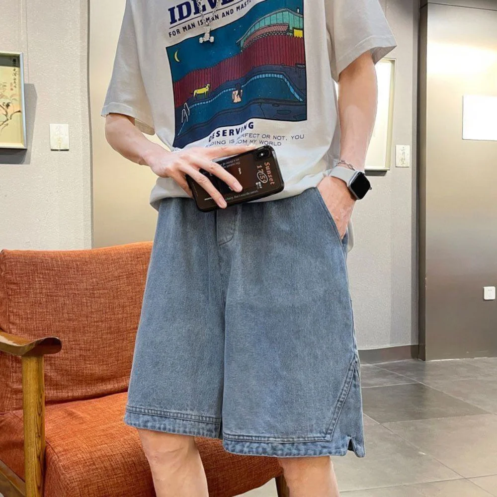 Джинсы мужские классические трендовая Корейская версия Новинка лета 2023