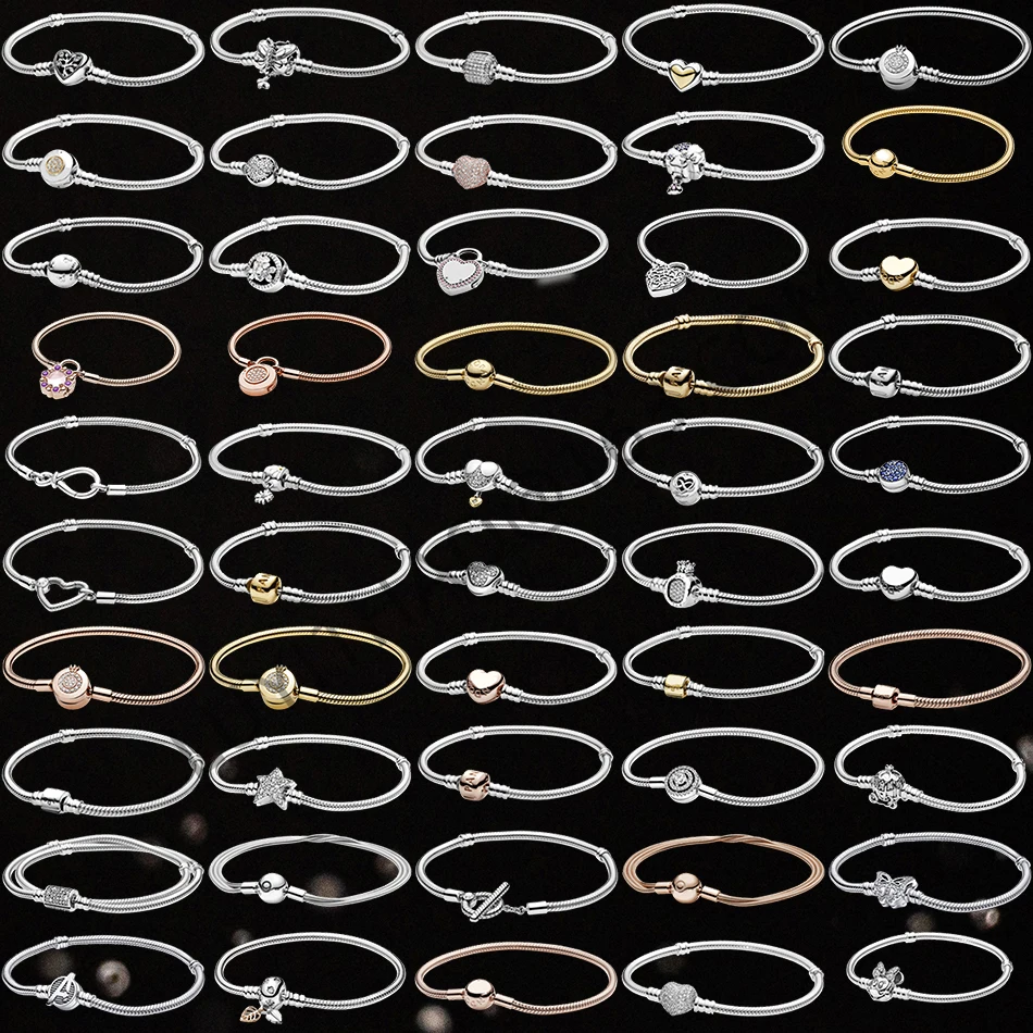 

Bracelet For Women Heart Fashion Crown Original Bead 2022 Pendant Silver Chains Jewelry Luxury Fine Diy Charms Personalized