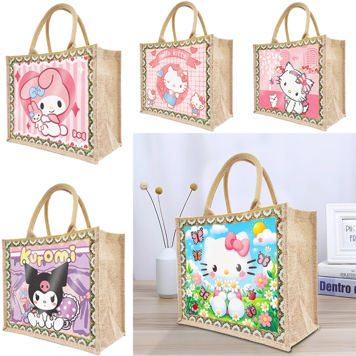 Sanrio мультяшная сумка алмазная живопись портативная и экологически чистая набор